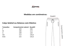 Calça de Seletel ou Helanca C/ Elástico